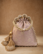 Exquisite Pure Banarasi Brocade Potli: A Luxurious Accessory for Every Occasion - House of RangReethi