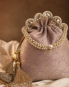 Exquisite Pure Banarasi Brocade Potli: A Luxurious Accessory for Every Occasion - House of RangReethi