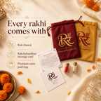 Signature Ivory & Clover Bhaiya Bhabhi Rakhi Set