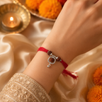 Rudraksh Drop Charm Bhabhi Rakhi