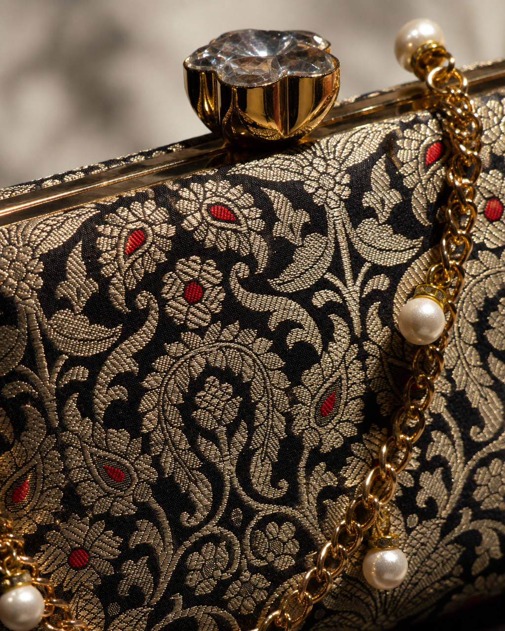 Banarasi Silk Clutch Bag | Handcrafted Indian Heritage