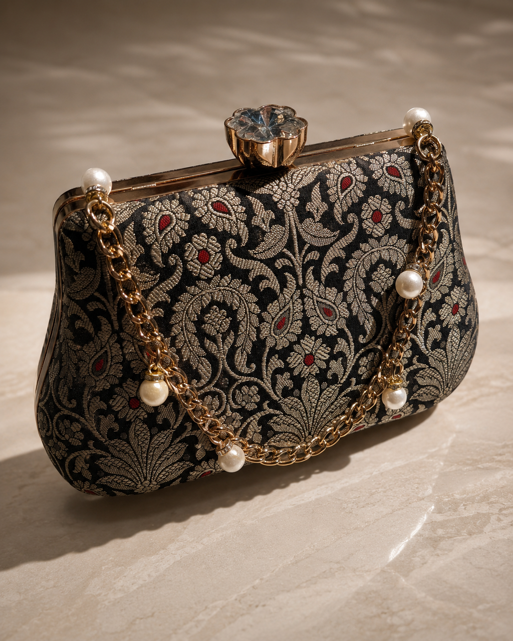 Banarasi Silk Clutch Bag | Handcrafted Indian Heritage