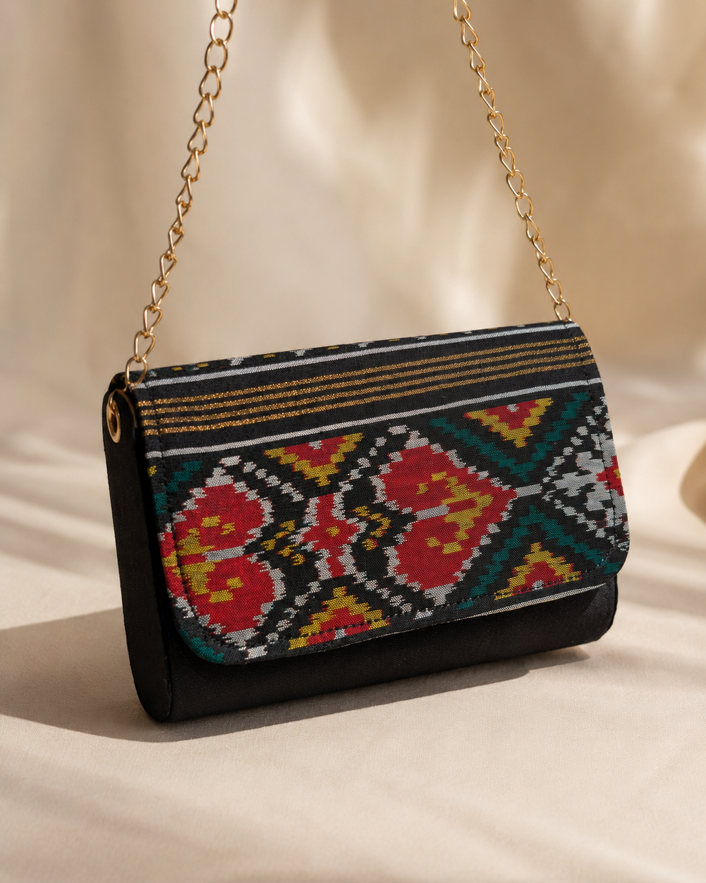 Silk Dibbi Clutch Bag | Patola, Brocade & Bandhani