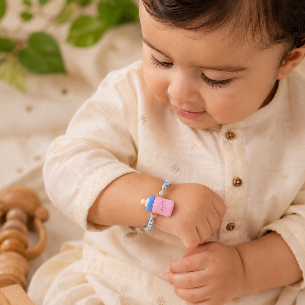 New Born Baby Milk Bottle Rakhi