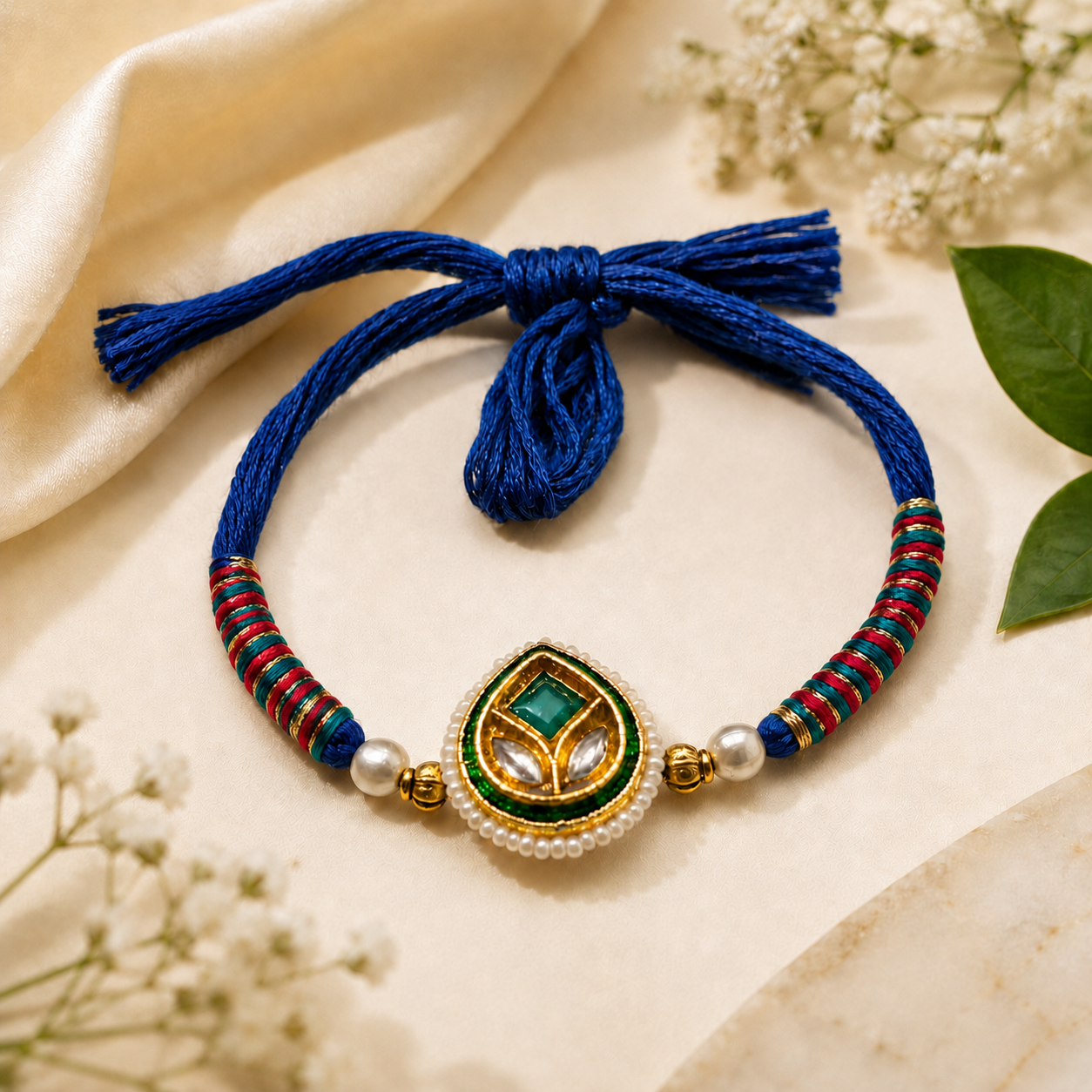 Lotus Bhaiya Bhabhi Rakhi set