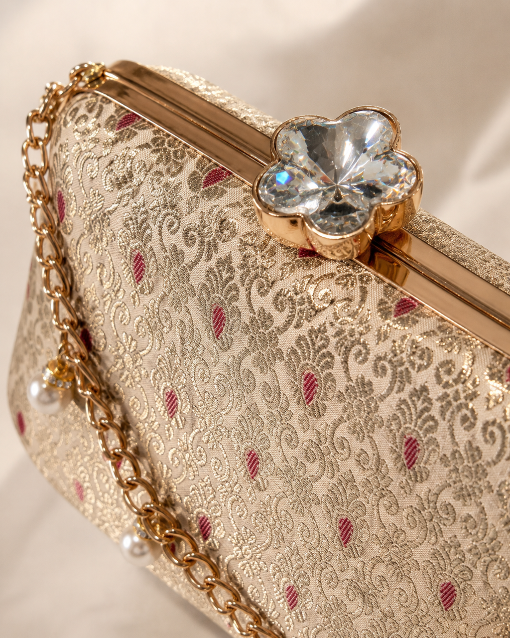 Banarasi Silk Clutch Bag | Handcrafted Indian Heritage