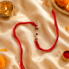 Silver Halo Rudraksh Rakhi