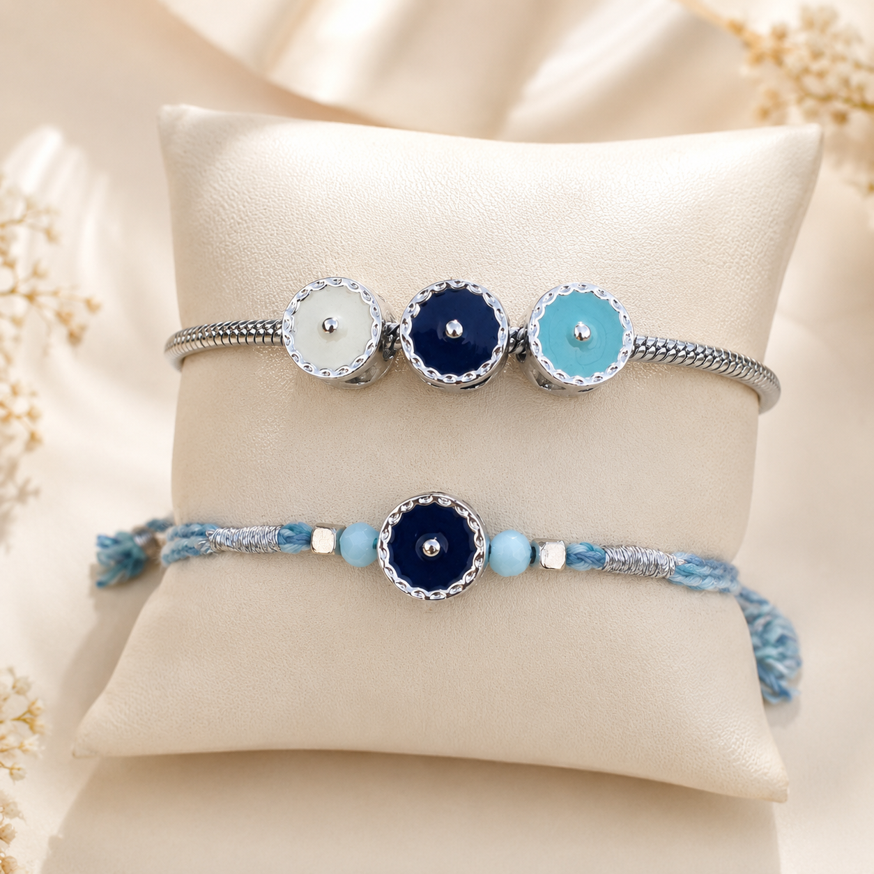 Bhaiya Bhabhi Rakhi Set: Celebrate Your Love with the Elegant Mother-of-Pearl Rakhi 2026