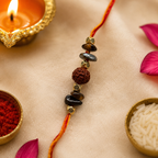 Rudraksha & Tiger Eye Heritage Rakhi