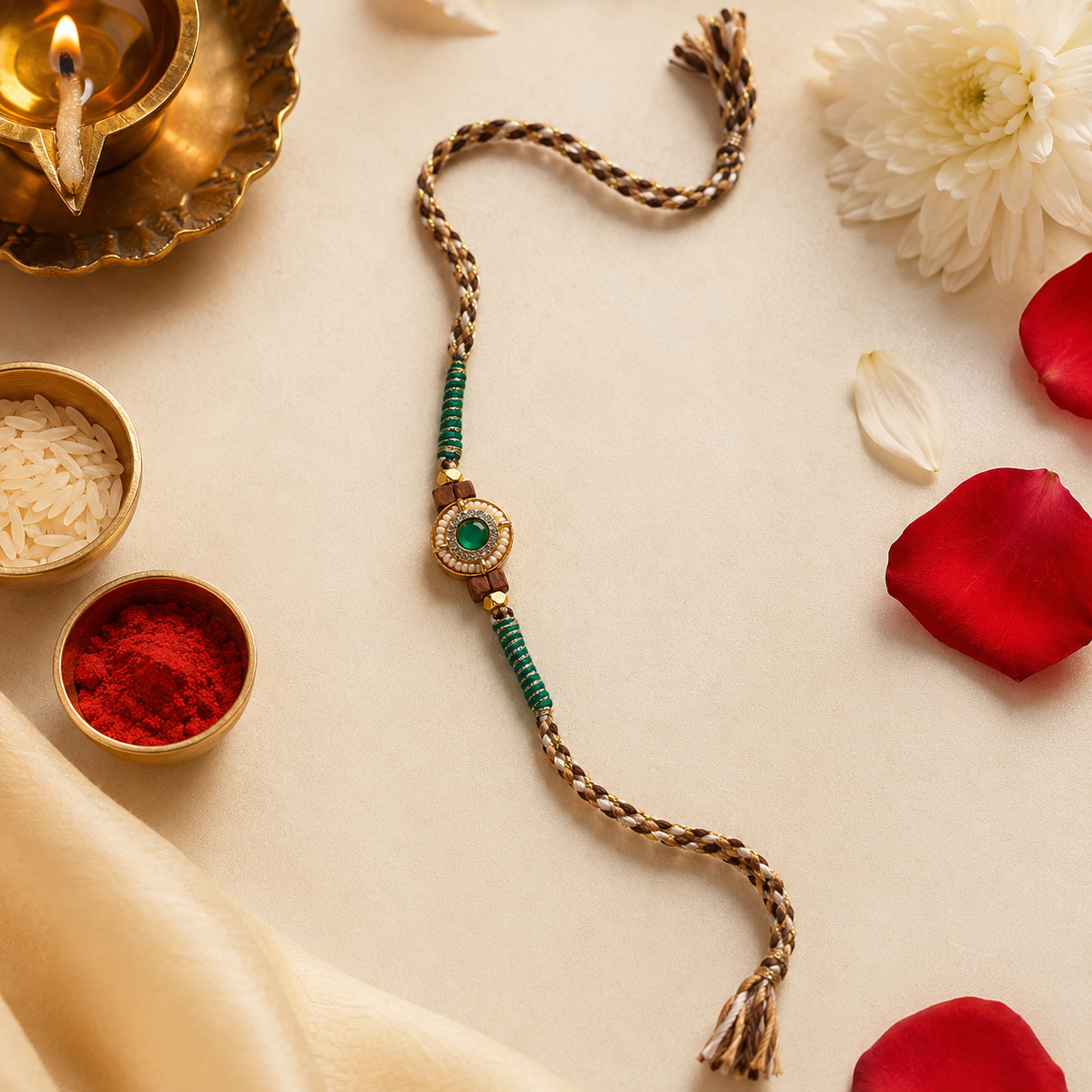 Royal Kundan Stone Rakhi