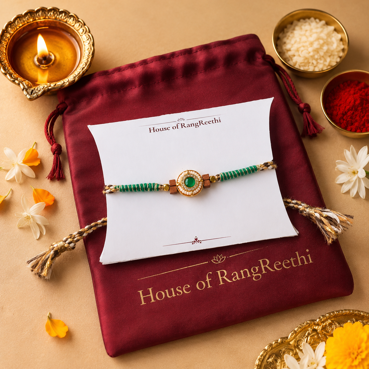 Royal Kundan Stone Rakhi