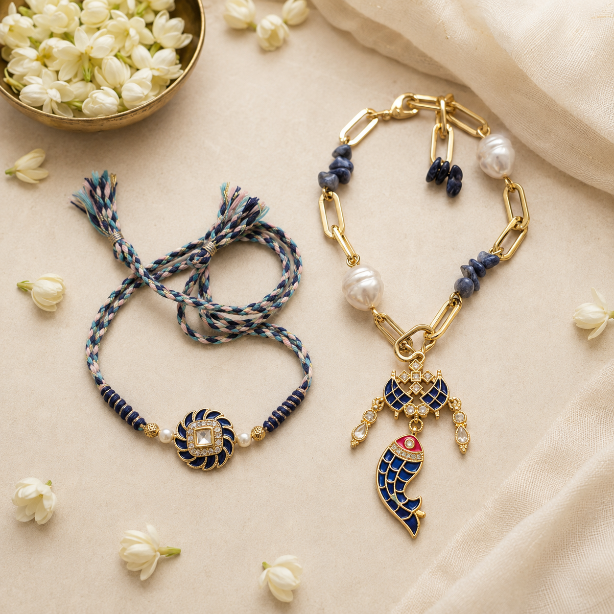 Elegant Jadau Kundan Bracelet Set - A Timeless Treasure for Every Celebration