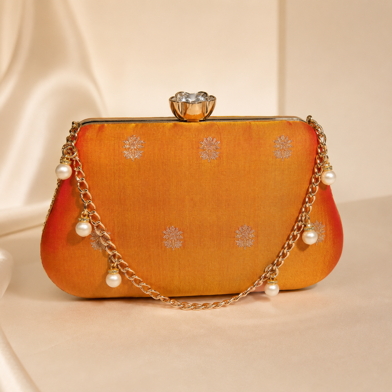Banarasi Silk Clutch Bag | Handcrafted Indian Heritage