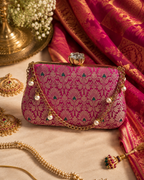 Banarasi Silk Clutch Bag | Handcrafted Indian Heritage