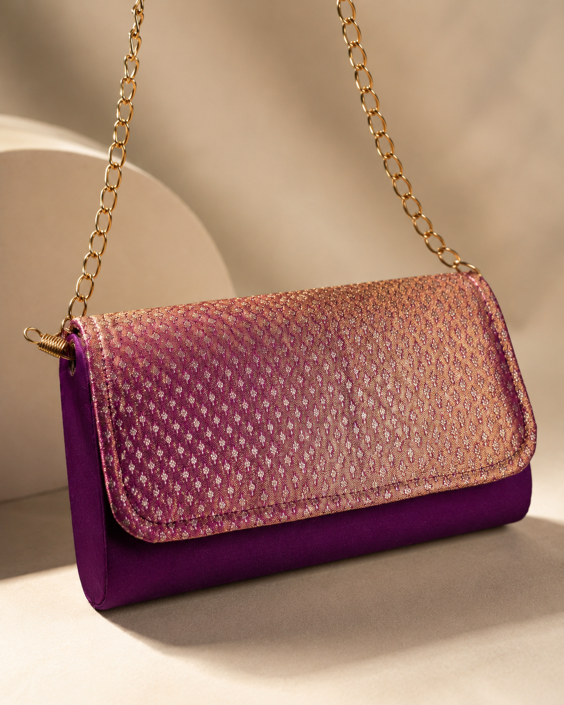 Silk Dibbi Clutch Bag | Patola, Brocade & Bandhani