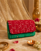 Silk Dibbi Clutch Bag | Patola, Brocade & Bandhani