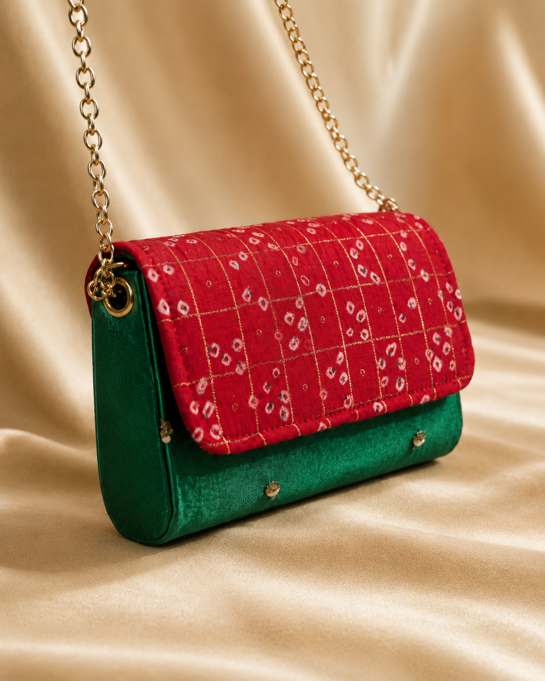 Silk Dibbi Clutch Bag | Patola, Brocade & Bandhani
