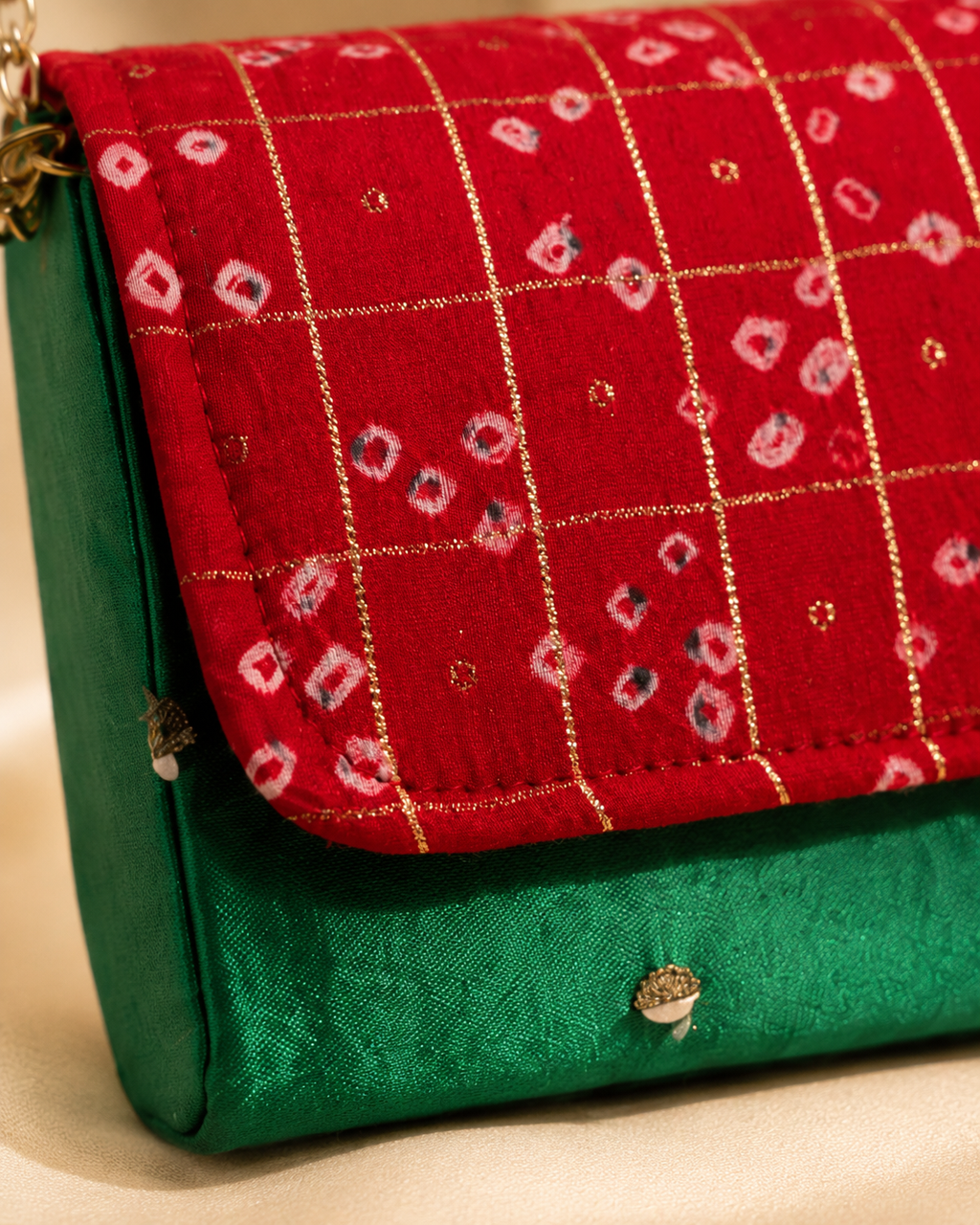 Silk Dibbi Clutch Bag | Patola, Brocade & Bandhani