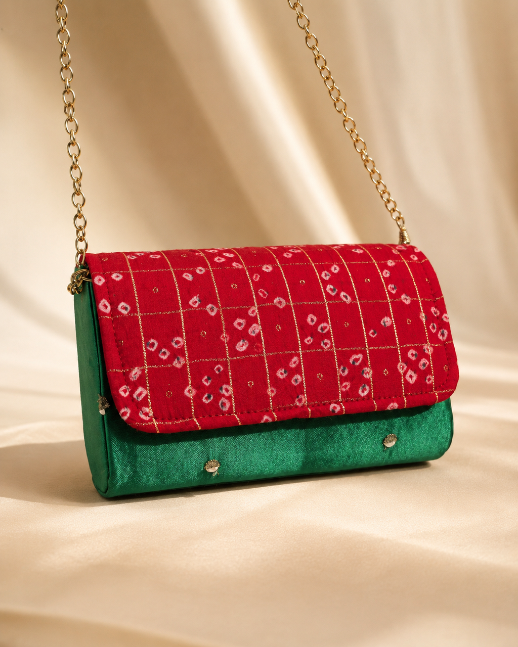 Silk Dibbi Clutch Bag | Patola, Brocade & Bandhani