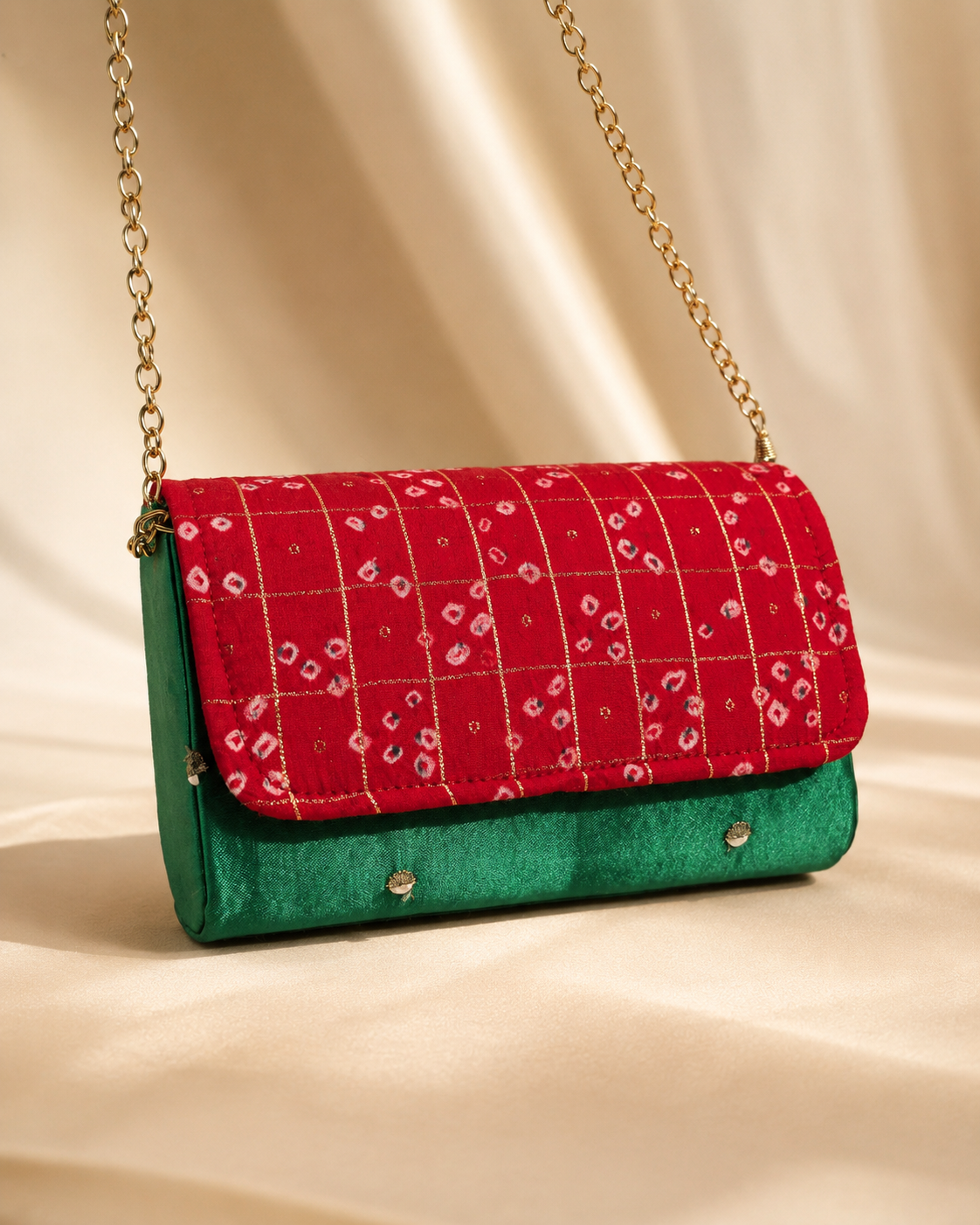 Silk Dibbi Clutch Bag | Patola, Brocade & Bandhani
