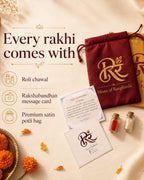 Elevate Your Celebrations with Our Premium Bhaiya Bhabhi Rakhi Set Featuring Exquisite Jadau Bangles - House of RangReethi